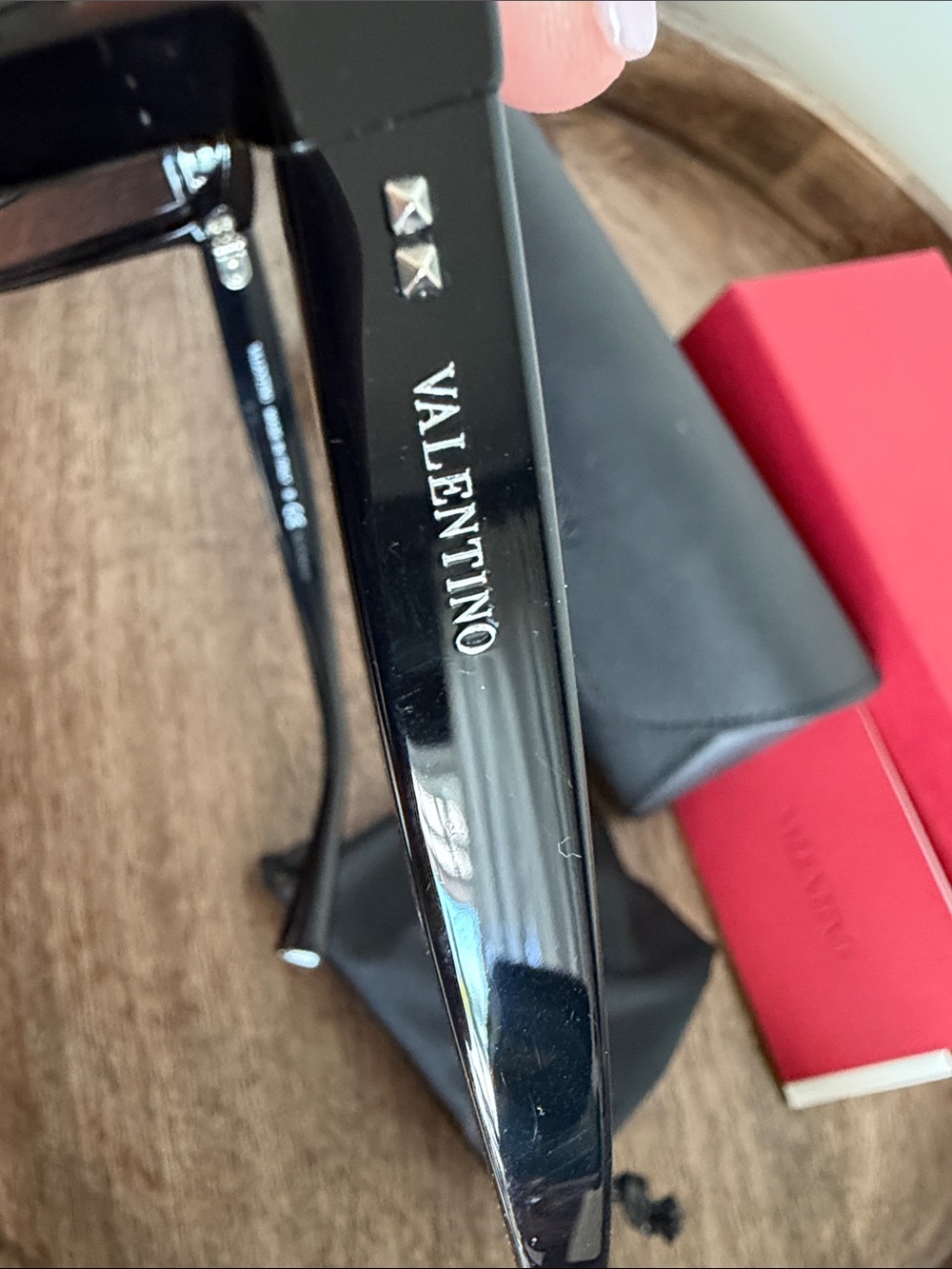 Valentino Black Gradient Rockstud Lens Cat-Eye Sunglasses - Picture 6 of 10